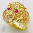 Anillo Leon talla#21, 14k