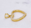 Corazón zirconia 14k, 2.5 cm x 1.2 cm