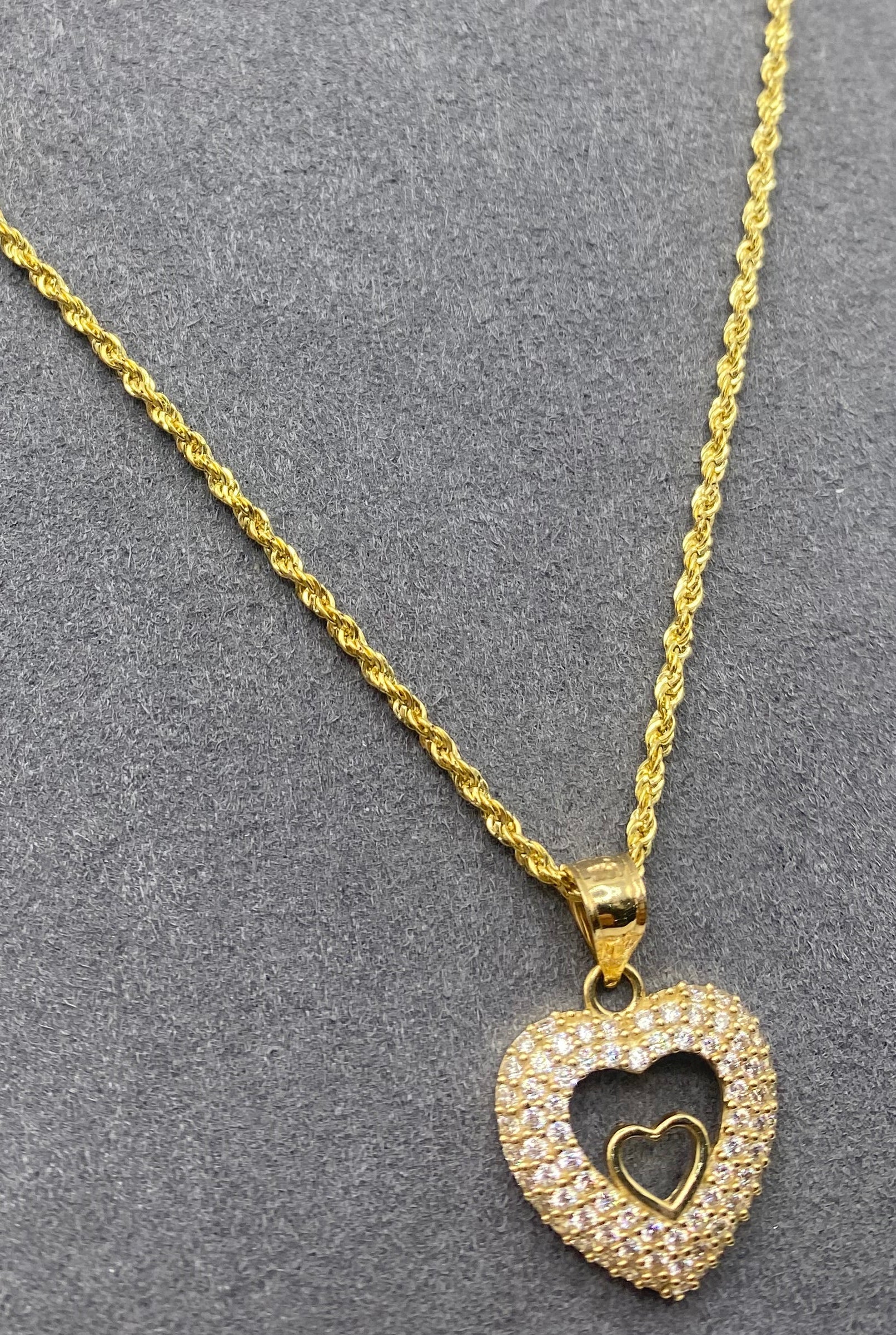Cadena con medalla 14k, 45cm x 0.80mm