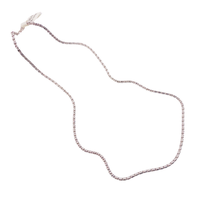 Cadena tejido luna ice 14k