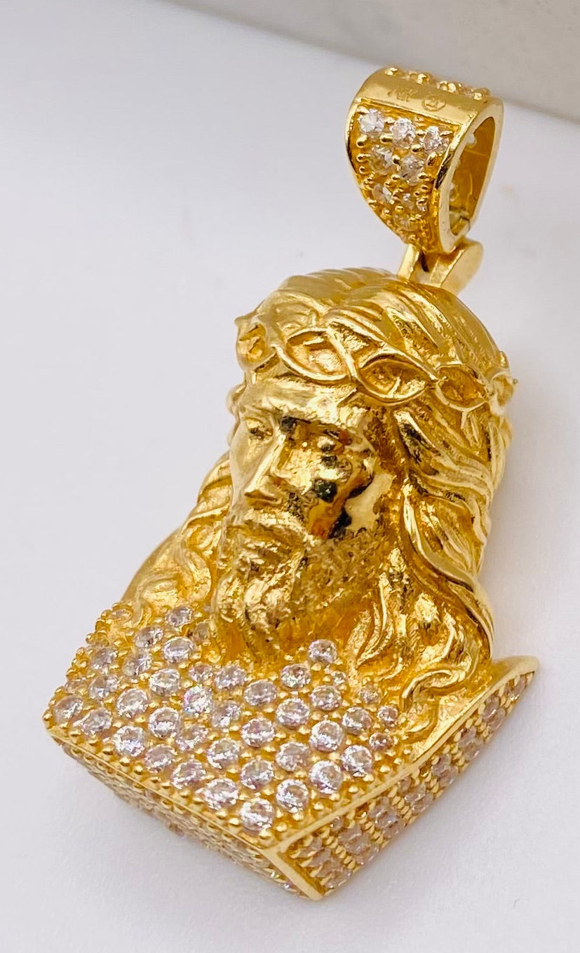 Cara de cristo 14k, 3.5cm x 1cm