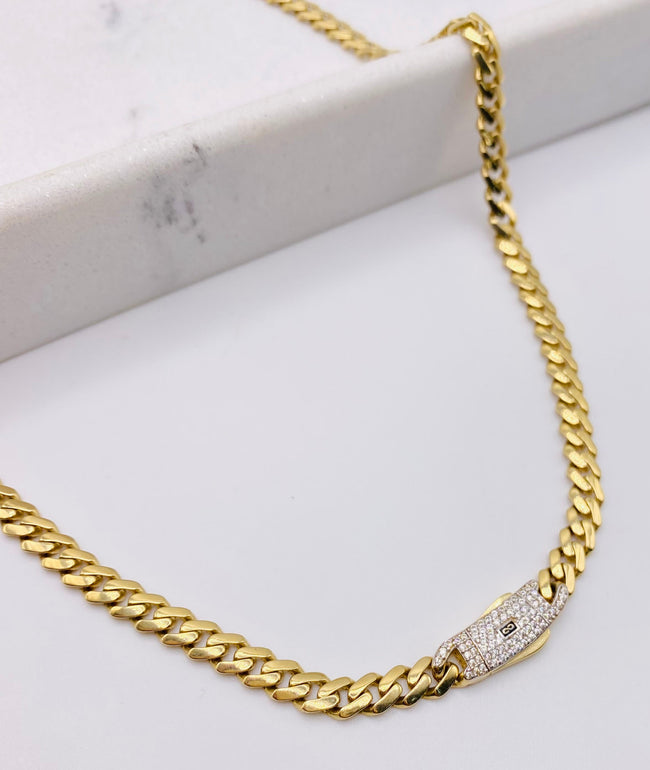 Cadena Mónaco 14k, 60cm x 3.7MM