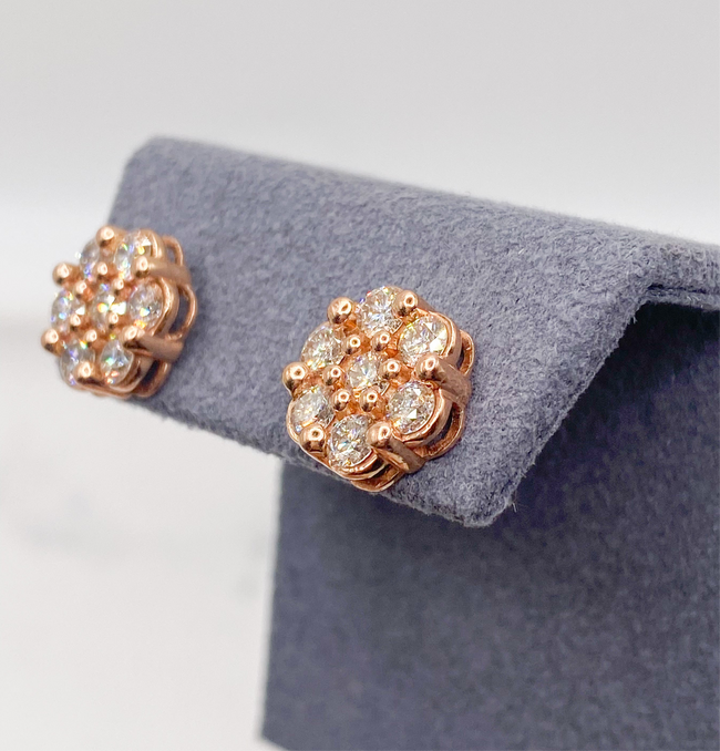 Aretes Diamante 14k,