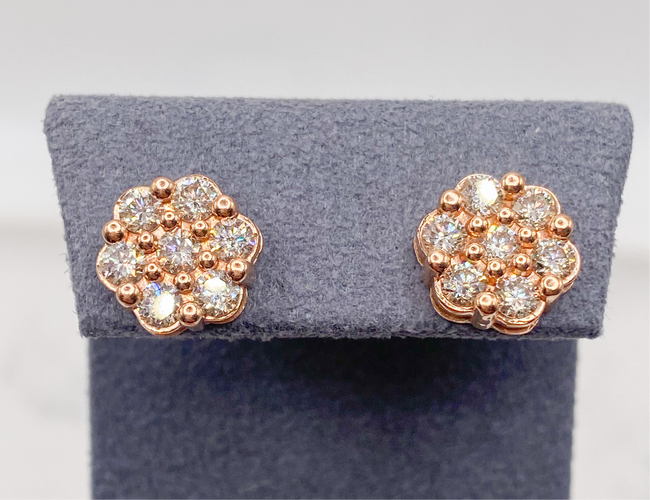 Aretes Diamante 14k,