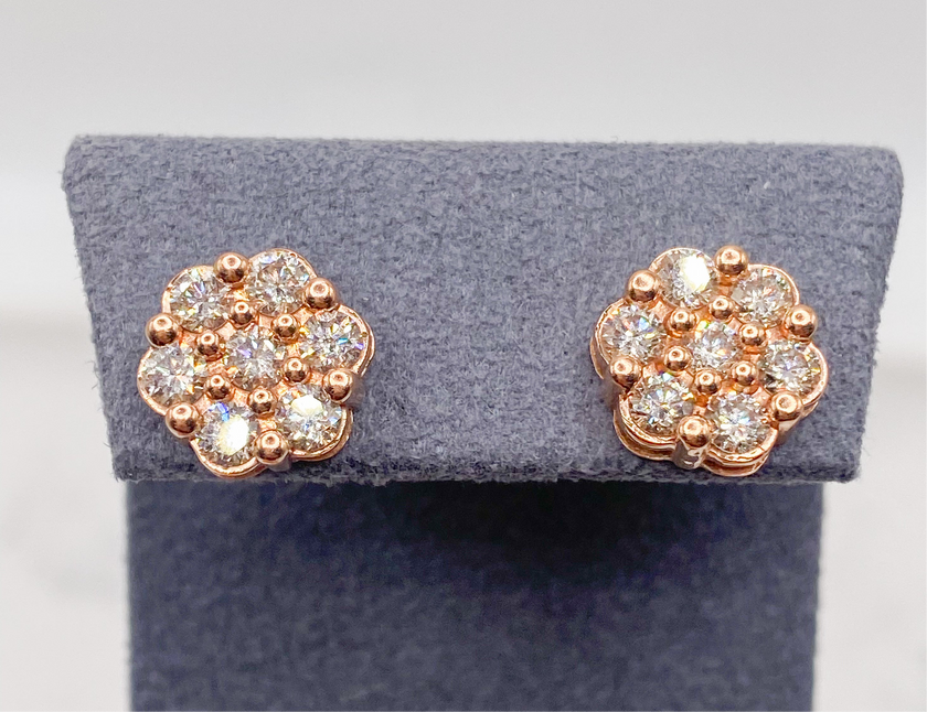 Aretes Diamante 14k,