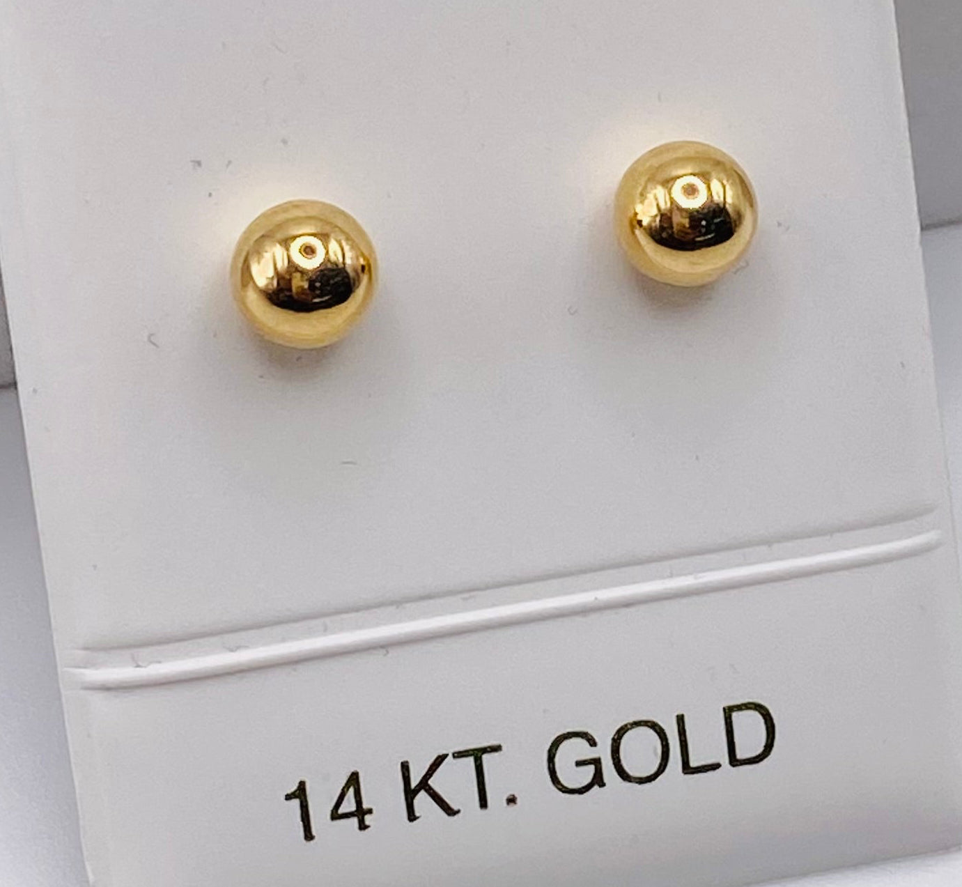 Pendientes 14k,  5mm