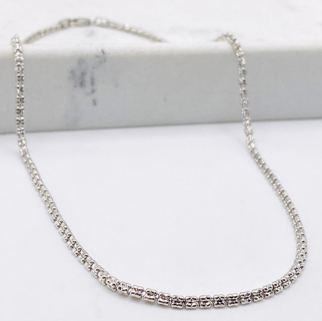 Luna ice blanca 14k, 40cm x 2.2mm