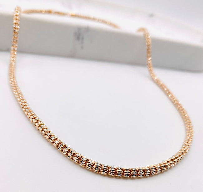 Luna ice rosa 14k, 60cm x 3.3mm