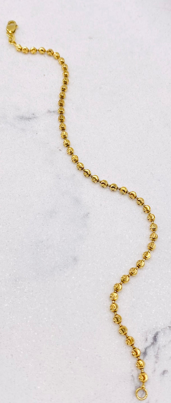 Guillo luna 14k, 22cm x 3mm