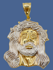 Cara de cristo 14k, 53 mm x 34.7 mm