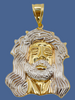 Cara de cristo 14k, 53 mm x 34.7 mm