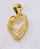 Corazón doble 14k, 2.5cm x 1cm