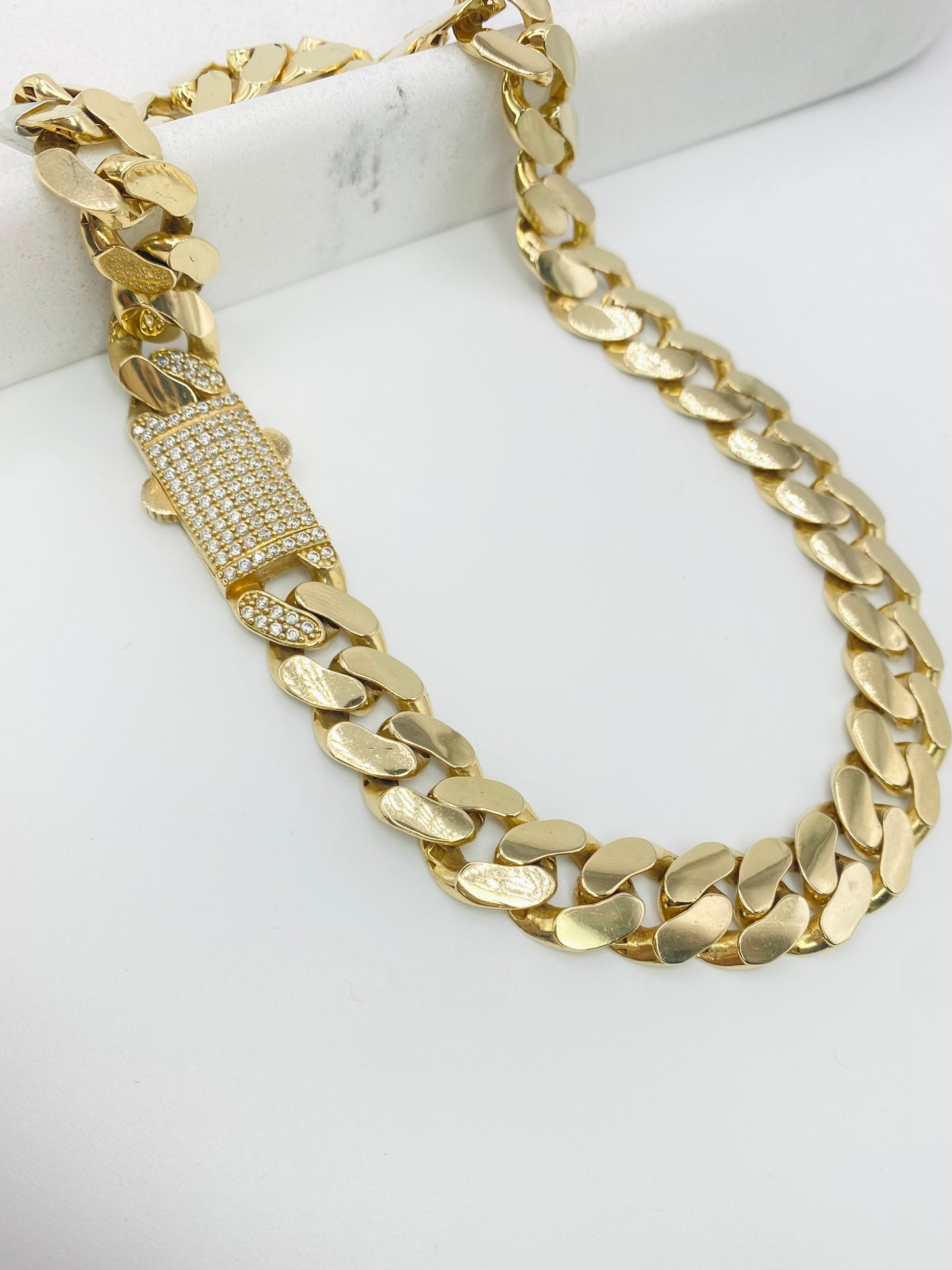 Cadena Mónaco con Graf zirconia 14k