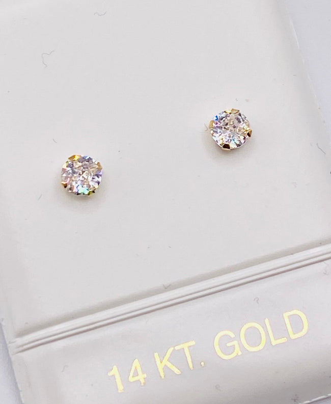 Pendientes zc 14k, 4mm