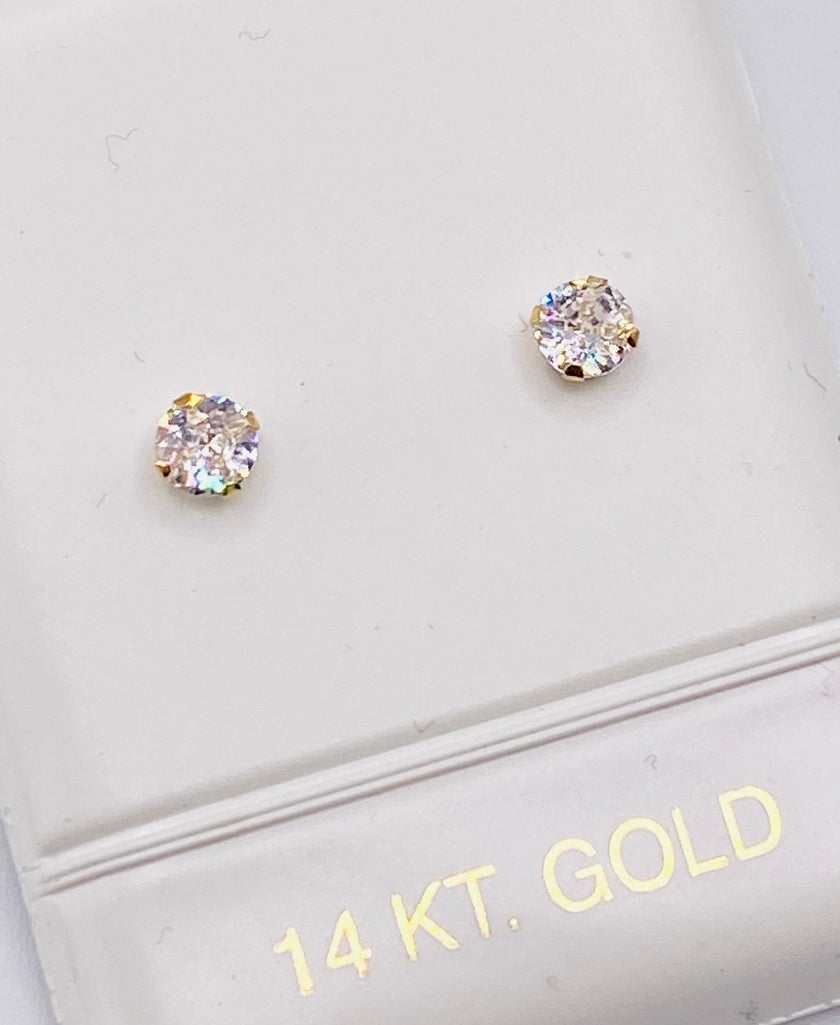 Pendientes zc 14k, 4mm