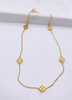 Cadena trébol dorado 14k, 45cm