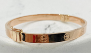 Pulsa oro rosado 14k, talla 19