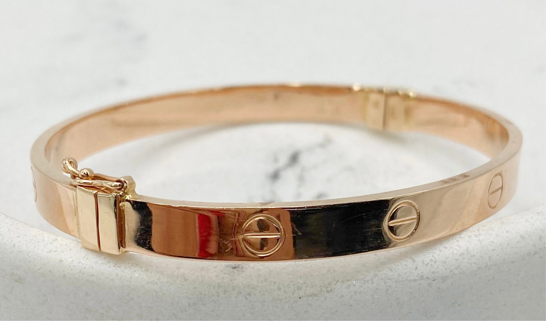 Pulsa oro rosado 14k, talla 19