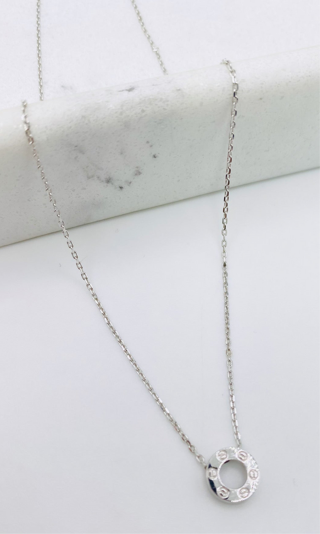 Cadena oro blanco 14k, 45cm x 0.6mm