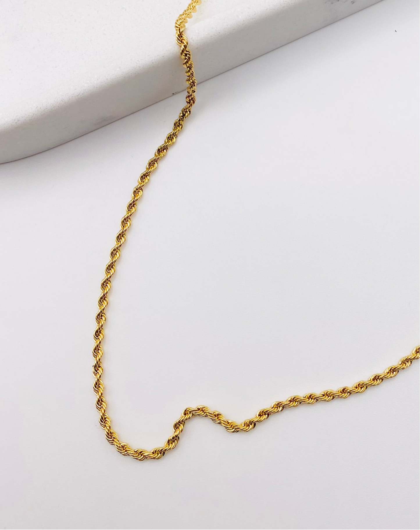 Cadena tejido soga 18k