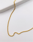 Cadena tejido soga 18k