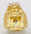 Anillo cara de cristo talla#25, 14k