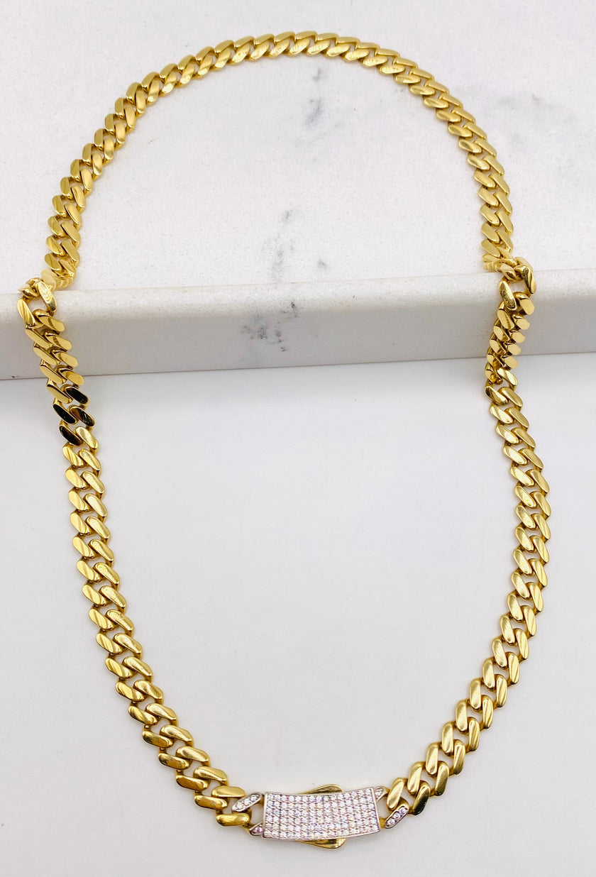 Cheker Monaco 18k 45cm x 6.7mm