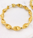 Aretes 18k, 6cm x 6.6 mm