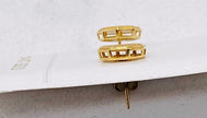Pendientes octagonal 14k, 8.6mm