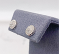 Arete Diamante oro blanco 14k
