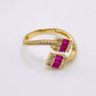 Anillo zirconia 18k.