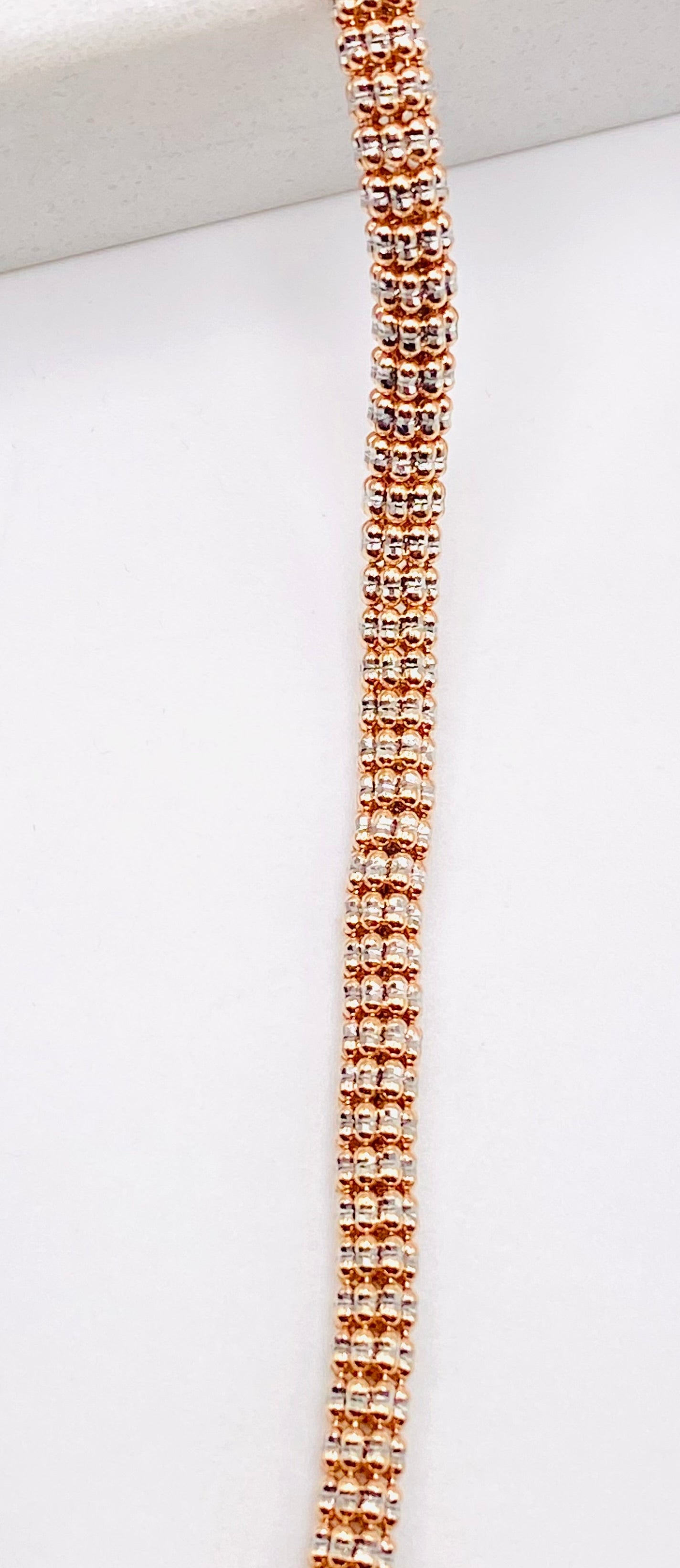 Luna ice rosa 14k, 60cm x 4.9mm
