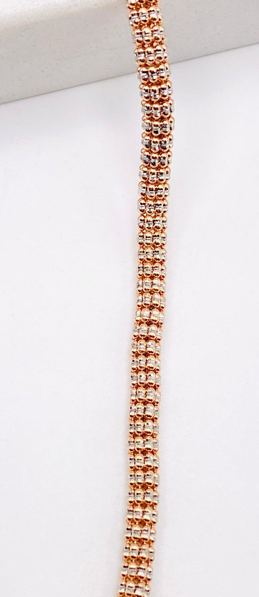 Luna ice rosa 14k, 60cm x 4.9mm