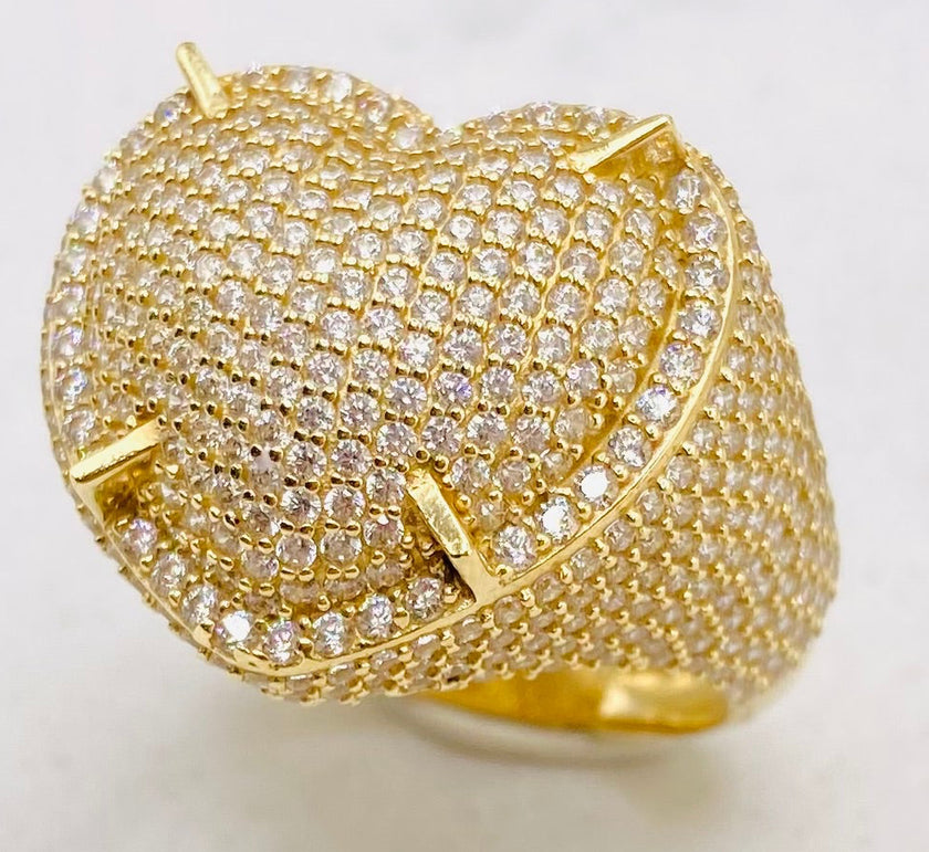 Anillo corazón talla#26, 14k