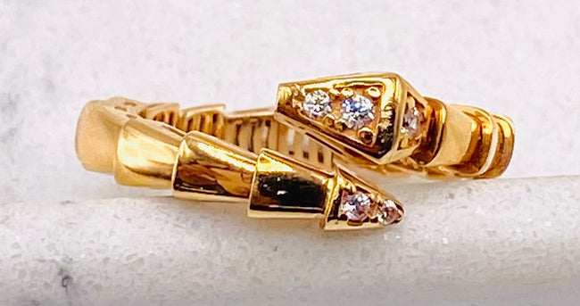 Anillo snake rosa 14k. #17