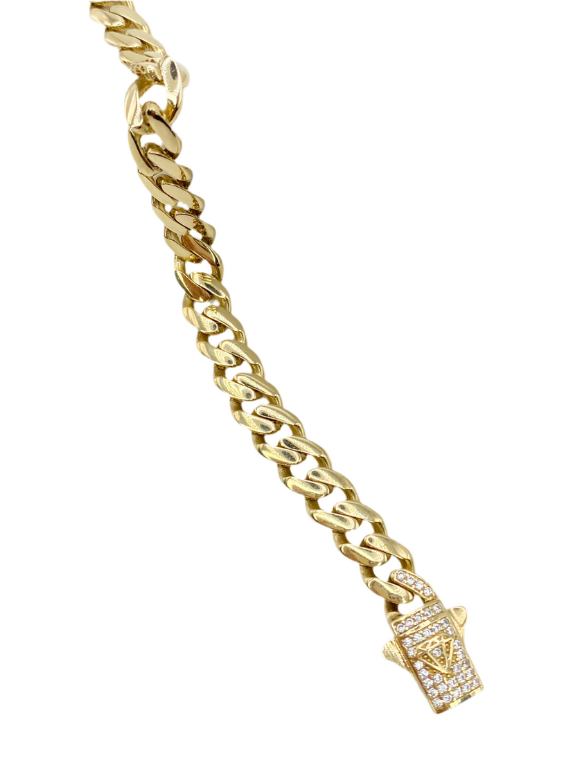 Guillo grafe con piedra 14k, 26cm x 7.1mm