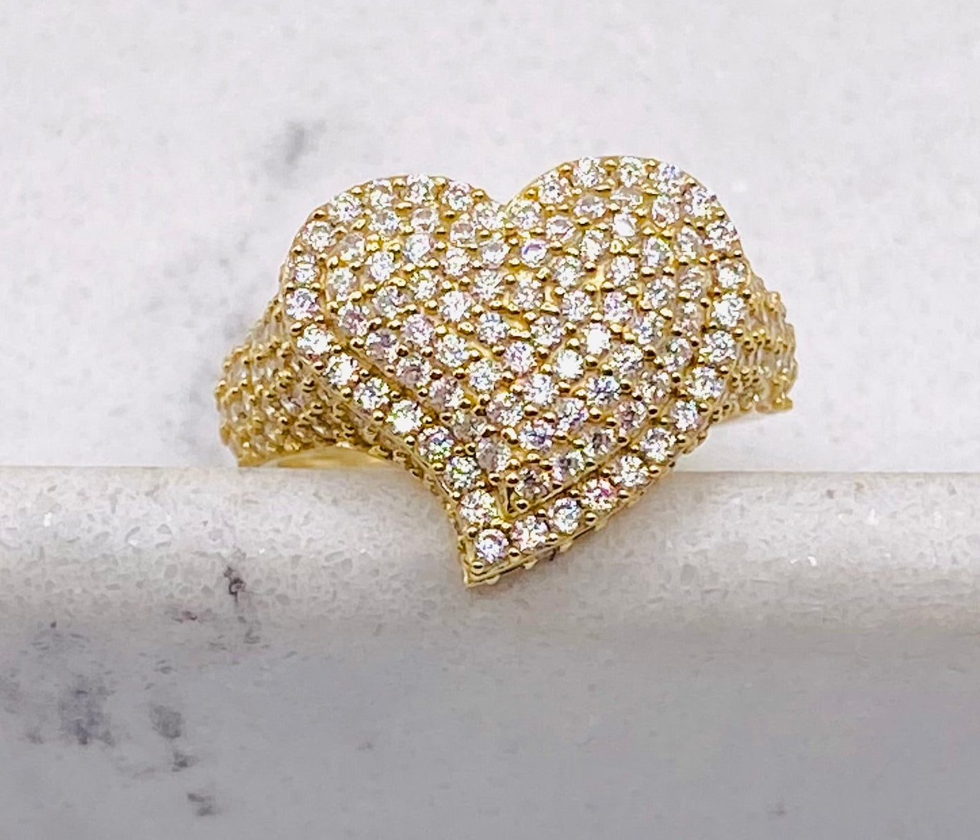 Anillo de corazón 14k, #13