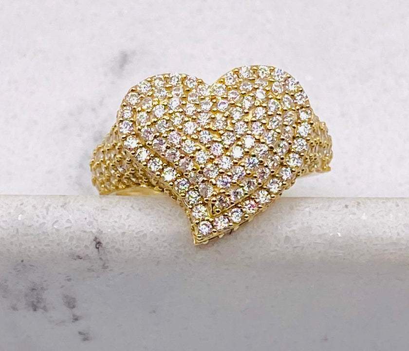 Anillo de corazón 14k, #13