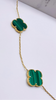 Cadena trébol 14k, 45cm