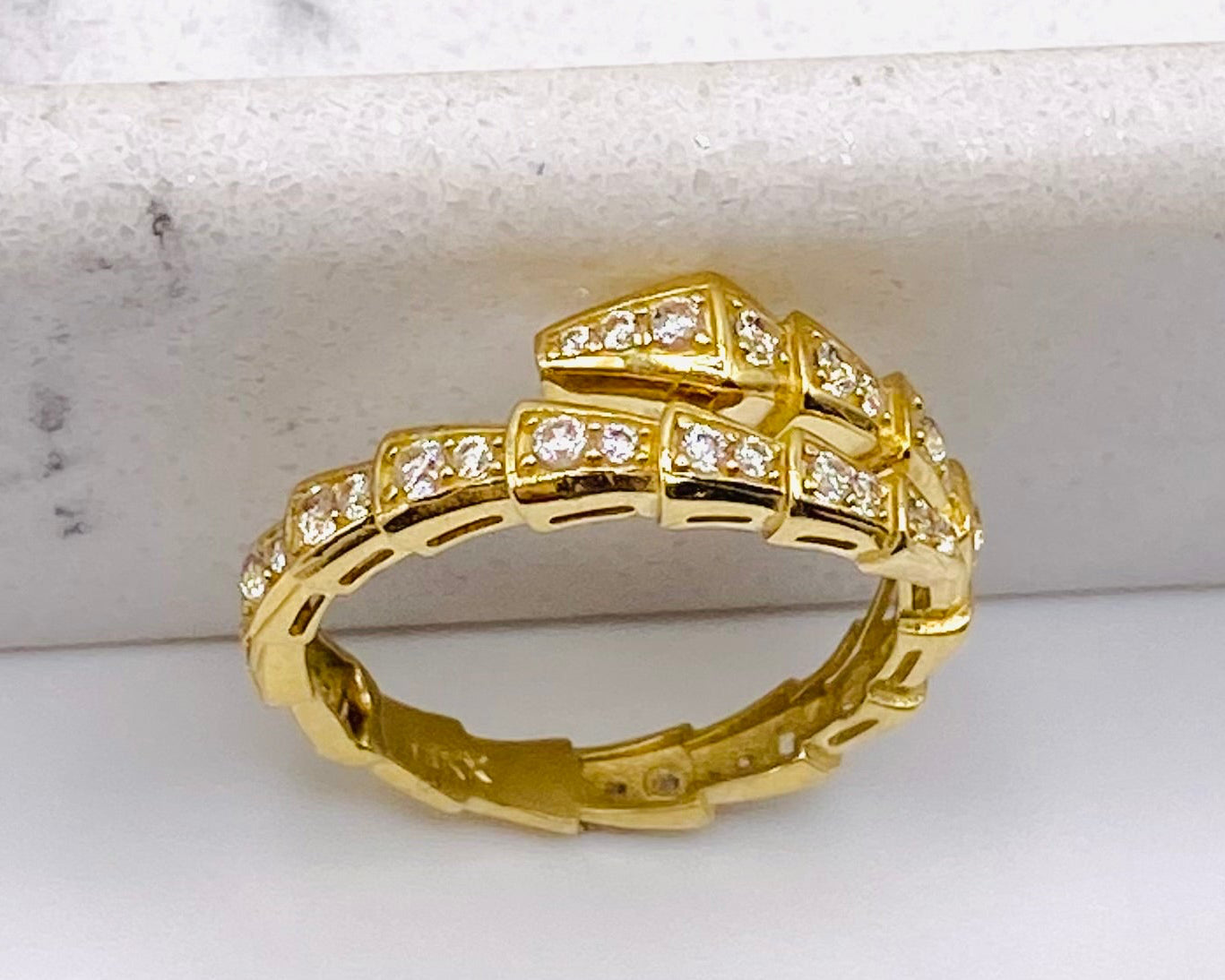 Anillo snake 14k #17
