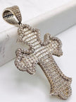 Cruz blanca 14k, 4cm x 7cm