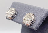 Aretes full Diamante 14k