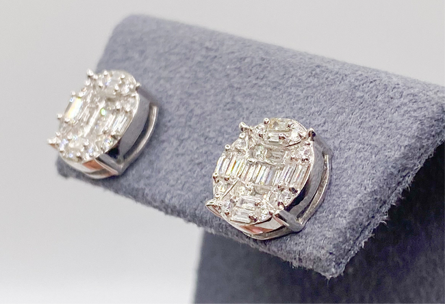 Aretes full Diamante 14k