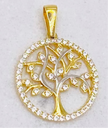 Medalla árbol 18k, 2cm x 1.5cm
