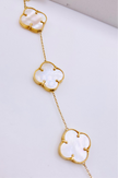 Cadena trébol 14k, 45cm
