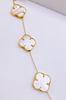 Cadena trébol 14k, 45cm