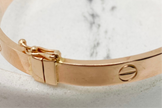 Pulsa oro rosado 14k, talla 19