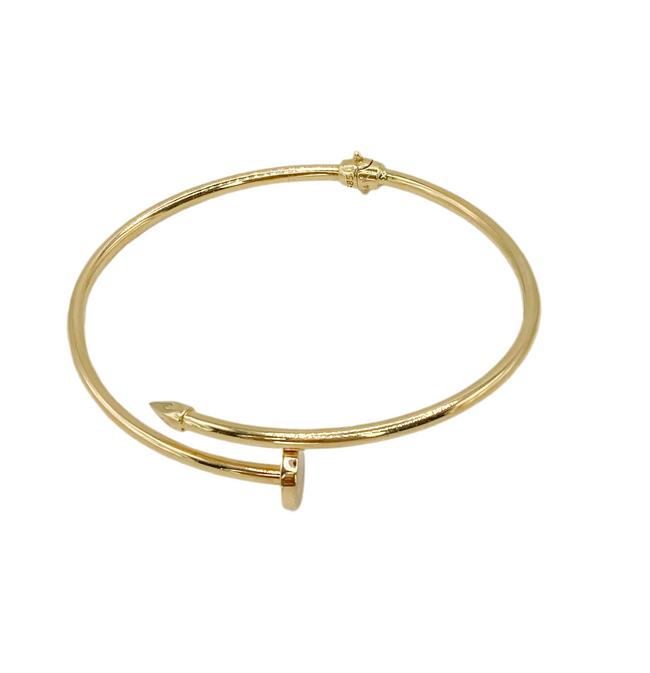 Pulsa clavo 14k, talla 18
