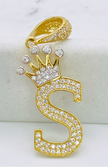 Medalla letra 18k, 3.5cm x 1cm
