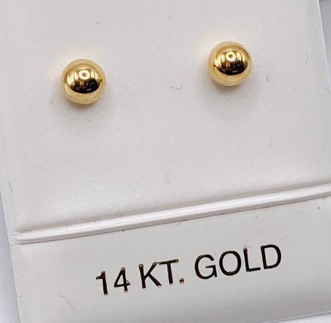 Pendientes 14k, 4.8mm